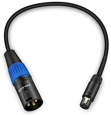 JOLGOO Cable adaptador XLR macho a Mini XLR hembra, 3 pines a 3 pines Mini, 1 pie