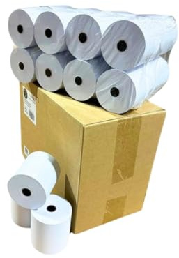 BAM POS 3 x 150' 1ply Bond Receipt Paper Rolls for Kitchen Impact Printers TMU200 SRP275 Star SP700 Suitable For Printing Kitchen Tickets and Order Receipts (24 Rolls Per Case)