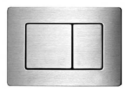 Plaque de Commande WC Acier Inox Brossé – Compatible Geberit Duofix Sigma/Delta/Basic – Bouton Double Chasse d’Eau 2 Volumes – Wunderbad