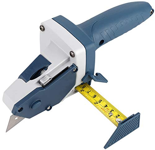 Portable Gypsum Board Cutting Tool, Plasterboard Cutter Drywall Cutting Ruler Artifact Tool with Scale Board, Handsaws, Hand Tile Cutters, Convenient to Measure, Mark and Cut Drywall, Wood(Blue)