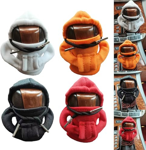 ANROI 4 Piezas Funda para Palanca de Cambios de automóvil, Decoración Interior Universal, Compatible Cambios Manuales O automáticos B