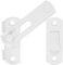 ZiYuya Flip Sliding Barn Door Lock, Stainless Steel Door Bolt Latch Buckle, Screen Door Stopper Lock Hook Eye Lock Gate Lock for Garden Bathroom Outdoor Garage Window Sliding Door (White 180° 4)