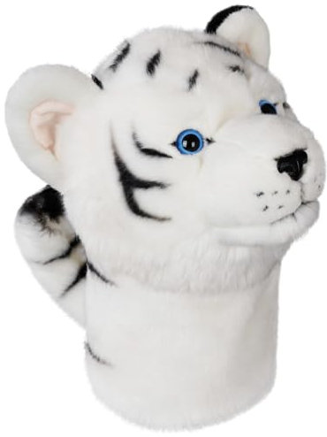 LZFAN Golfschlägerabdeckungen für Wald und Fahrer, lustige Schlägerhaube, Tier-Golfschläger-Kopfbedeckungen, Golfgeschenke für Männer und Frauen, Plüsch (weißer Tiger für Fahrer)