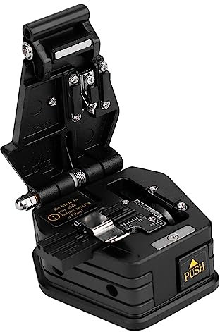 Glasfaserspalter, Glasfaserschneider aus Metall Hochpräzises Glasfaser-Spaltgerät, Schneidwerkzeug für Glasfaserkabel mit Beutelklinge, Ergonomisches Design, Ideal für die Wartung