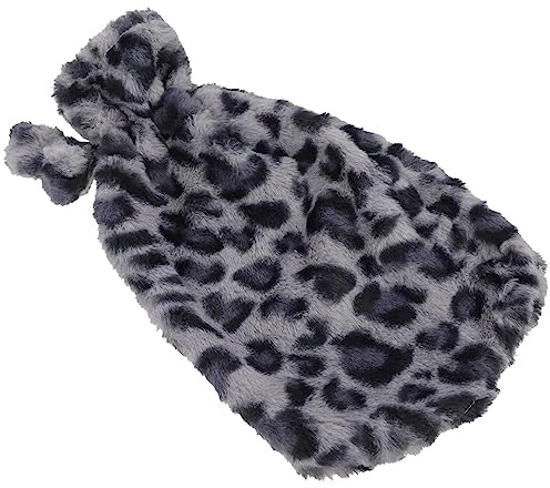 WATIIFUFU Bouillotte Amovible Avec Housse Imprimée Léopard Accessoire Pratique Pour Eau Chaude Pour Hiver Activités De Plein Air