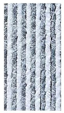 Rideau de Porte chenilles Gris/Blanc pour Caravane et Camping-Car