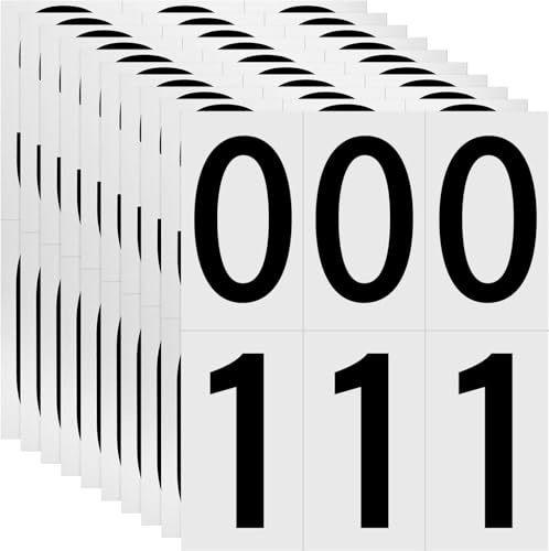 60 Numbers, Adhesive Mailbox Number House Numbers for Outside, 3 Decal Die Cut Classic Style Vinyl Waterproof Number Self Adhesive for Signs Door Cars Trucks Home Business Address Number