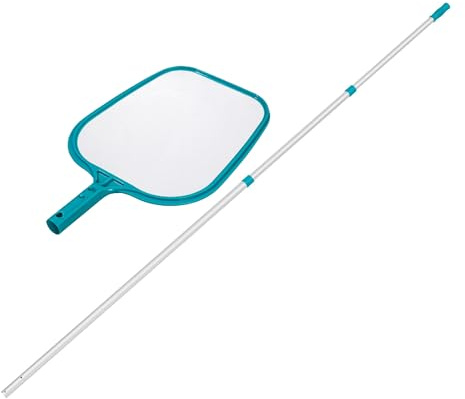 Bestway | Teleskopstiel mit Poolkescher AquaScoop | 360 cm | Feinmaschig für eine effiziente Oberflächenreinigung | Poolreinigung für Pool, Planschbecken & Whirlpool