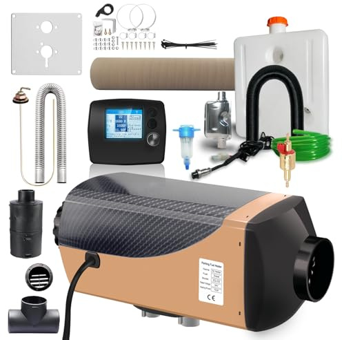 zhongqianji Riscaldamento diesel, 24 V, 7 kW, regolazione automatica della temperatura, con display LCD, riscaldamento diesel con spina aeronautica, allarme di surriscaldamento, riscaldamento da auto