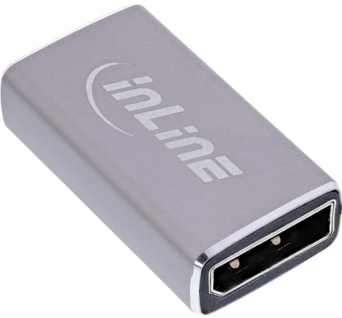 InLine DisplayPort 1,4 adapter, DP-uttag till DP-uttag, kompakt 8K UHD-förlängningsadapter för bildskärmar, PCs och grafikkort, 17291A