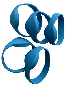 YARONGTECH Pulseras RFID, pulsera ajustable de silicona flexible, impermeable, 5 unidades, 13,56 MHz, control de acceso, pulsera de tarjeta IC para hotel, piscina, sauna (azul)