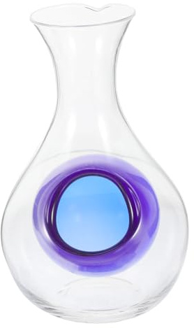 TOYANDONA Carafe à Vin En Verre 400ml Avec Cavité à Glaçons Bleu Distributeur De Vin Pratique Pichet à Liqueur Portable Pour Dégustation Et Service à Domicile