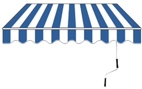Toldo retráctil para patio, protección UV y toldo impermeable, 2 x 1,5 m, 3 x 2,5 m, 4 x 5 x, parasol plegable con manivela para jardín, balcón, restaurante al aire libre y uso en patio