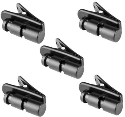 BESPORTBLE 5 Clips para Cables de Auriculares y Micrófonos Fijación en Solapa, Gestión de Cables, Adecuado para Aulas, Discursos y Interiores y Exteriores