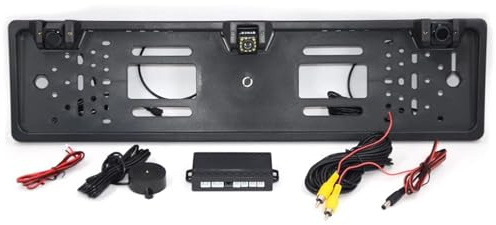 Nachtsicht Mit 2 Visuellen Rückfahrkameras, Radarwarner, EU-Kennzeichenhalterung, 170°-Sichtfeld Einparkhilfe Kamera