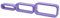 DURAline 3TC 1179696 Dekoratives Wandregal, MDF, Violett 20x40x10cm, 15x35x10cm, 10x30x10cm