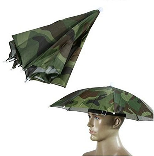 Inoutdoorkit Umbrella Hat, Colorful Folding Headwear 26â, Elastic Headband Sun Rain Umbrella Hat Cap For Party, Fishing And Gardening, Prefect For Kids