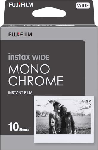 instax 16564101 Fujifilm Wide Pack de 10 Film Monochrome