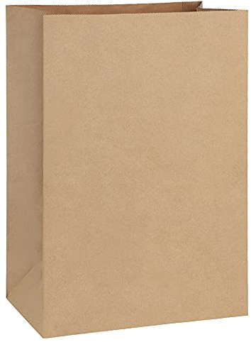 BagDream Grocery Bags 12x7x17 Inches 100Pcs Heavy Duty Kraft Brown Paper Grocery Bags, Durable Recyclable Paper Barrel Sacks, for Gifts, Retail, Storage, Wrapping, Food Delivery