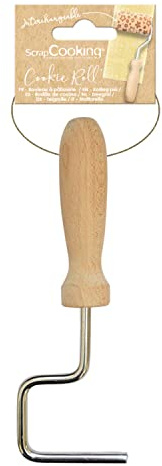 SCRAP COOKING - Manche pour mini rouleau bois - Ustensile Moule Décoration Biscuits, Sablés, Cookies - 5300, Beige