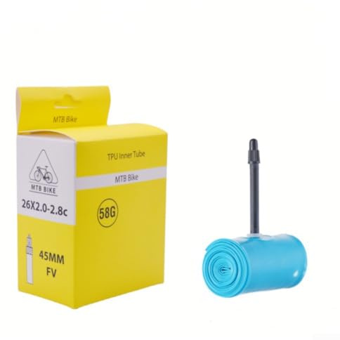 Camera d'aria per bici , camera d'aria ultraleggera in TPU 26/27,5/29 x 1,95-2,8 C, valvola francese da 45 mm, camera d'aria di ricambio per pneumatici per bicicletta (27,5 x 2,0-2,8 C)