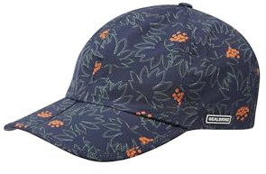SEALSKINZ Unisex Houghton Waterproof Weather Foldable Peak Leaf Printed Cap Baseballkappe, Navy, Einheitsgröße EU