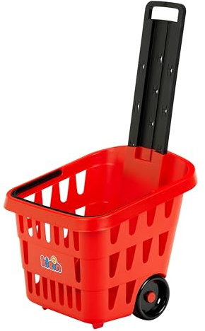Theo Klein 7248 Einkaufstrolley I Aus hochwertigem Kunststoff I Mit praktischem Tragegriff I Spielzeug für Kinder ab 3 Jahren