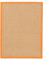 carpetfine Sisalteppich Naturfarbe 240x340 cm handgewebt mit Bordüre aus Baumwolle in Orange | Moderner Rutschfester Flachgewebeteppich Uni aus Naturfasern für Wohnzimmer, Schlafzimmer
