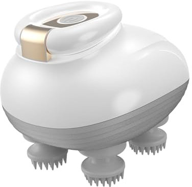 Massaggiatore elettrico per capelli, artigli per massaggio della testa, dispositivo per massaggio del cuoio capelluto, strumento multifunzione per la testa con 4 artigli da massaggio, massaggiatore