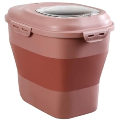 Flingdispenser Ris Spannmålsrislagringsbehållare Dispenserbehållare Med Låslock Köksskafferihållare Livsmedelsdispenser(Pink)