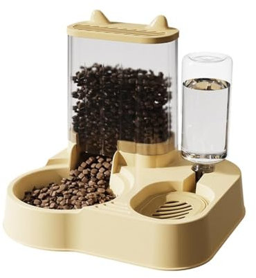 Luobannm Hundefutterspender, Automatisch, mit Kippschutz, Katzenfutterspender, Wassernapf, Aufbewahrungsbehälter, Hundefutternapf, Katzenleckerli, Automatisch