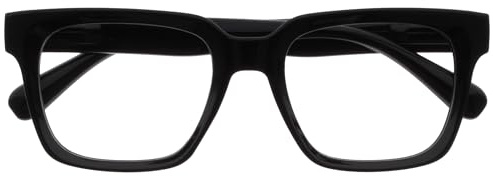 OPULIZE ERA Occhiali luce blu donna e uomo - Occhiali da lettura Antiriflesso Antibagliore - Confezione da 1 - UV400 Occhiali per computer Oversize Rettangolare - Nero - +1,50