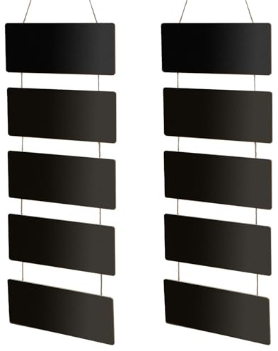 2 Set Double Sided Hanging Chalkboard Signs Wooden Erasable Message Board Rustic Chalkboard Hanging Signs RChalk Board Hang Sign for Wedding Bar Restaurant Kitchen Wall