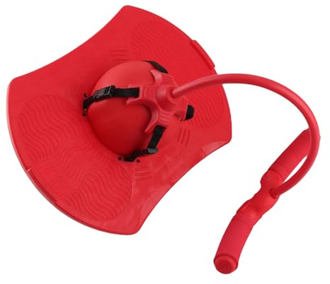 Brrnoo Pogo Stick, Pedal De Bola Espacial con De Cuerda De Tracción Juguete para Niños Pelota De Salto con Pogo Ball Jump Toy Bounce Jump Trick Board Ball con (Rojo)