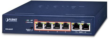 Planet FSD-604HP Desktop Switch - Black