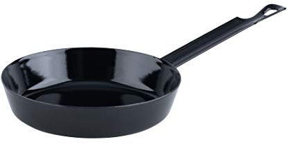 Riess, 0447-022, Mini Emaillepfanne 16, CLASSIC - SCHWARZEMAILLE, Durchmesser 16 cm, Höhe 3.5 cm, schwarz, Induktion