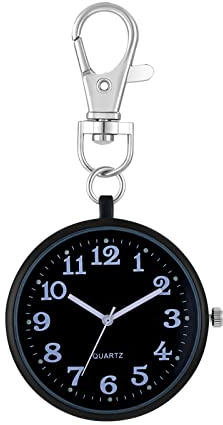 Avaner Taschenuhr mit großes Zifferblatt Rucksack Schlüsselanhänger Uhr Schwesternuhren mit Clip Pocket Watch für Damen Herren Jungen Mädchen
