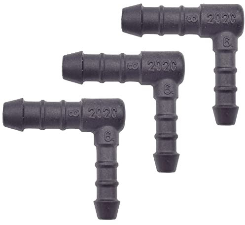 3 x YOU.S Original Schlauchverbinder Zwischenstück RGV Ø 6x8 mm 90° Winkel - L-Form Reduzierer