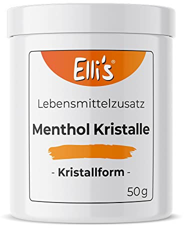 Mentholkristalle 100% naturrein – für Sauna Aufgüsse und andere Anwendungen mit Menthol – intensiv im Geruch – in Schraubdeckeldose – 50 Gramm (1000 gramm)