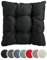 sleepling Stuhlkissen 2er-Set, weicher Möbelstoff, 38 x 38 cm, Sitzkissen in Farbe schwarz