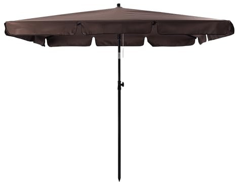 JEMIDI Sonnenschirm Balkon - Gartenschirm mit UV50+ - Windfester 200 x 125 cm Strandschirm - Neigungs- und höhenverstellbar - Beige