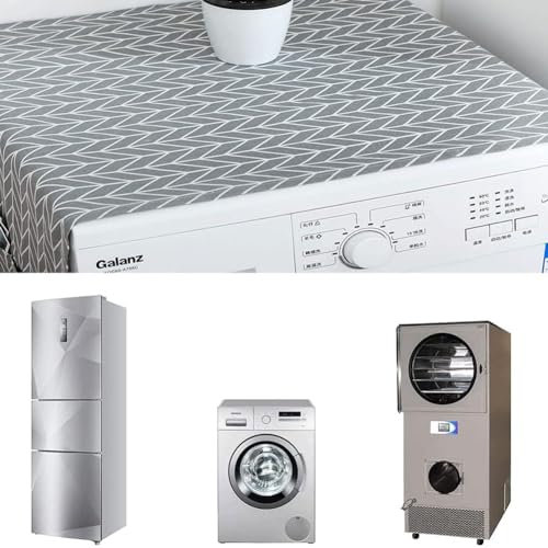 Housse de Machine à Laver,Housse De Protection Machine Laver,Tapis De Machine à Laver,Housse Machine à Laver Top,Réfrigérateur Housse Protection,Housse Machine à Laver avec Poches,pour Sèche-Linge
