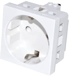 KOMIB 1-Fach Steckdose reinweiß (BxHxT) 45x45x42 mm, Reinweiß