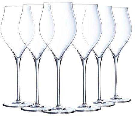 Chef&Sommelier - Collection Exaltation - 6 flûtes à Champagne 35 cl - Fabriquées en France - Emballage renforcé