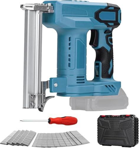 Tacker Nagelpistole Kompatibel mit Makita 18V Lithium-Akku, 100W Tackerpistole mit 1000 Gerade Nägel und 500 U-förmige Nägel, Elektrotacker (ohne Akku & Ladegerät)