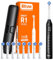 Bitvae Rotating Electric Toothbrush with 8 Brush Heads for Adults and Kids, Travel Case, 5 Modes Rechargeable Power Toothbrush with 2-Minute Smart Timer, 60-Day Battery Life, Black