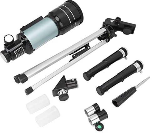 Telescopio de Astronomía para Niños, Telescopio de Astronomía Portátil de Apertura de 70 Mm para Niños y Adultos, Gran Campo de Visión, Imágenes Claras, Principiantes, Fácil