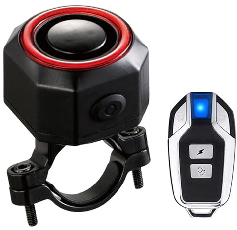 Allarme motociclistico, allarme bici con remoto, 4 in 1 con luce posteriore/luce freno/biciclette per ebike, biciclette, scooter