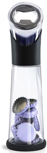 Abrebotellas con Recogedor de Chapas, Abridor de Botellas con Palanca, Regalo Hombre Práctico para Papá, Esposo y Amigos, Ideal para Cocina, Bar y Exteriores