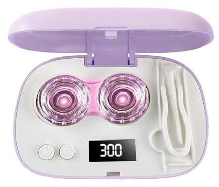 limpiadora de contacto – Portátil ultrasónica con temporizador de 5 niveles, limpiador eléctrico para lentes de contacto rígidas | Para hombre y mujer uso diario viaje casa oficina negocios